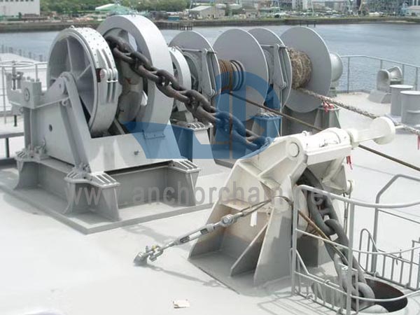 Хидраулични единечни Windlass двојно вратило две барабан