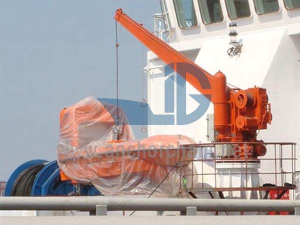 Хидраулично влечење Liferaft Davit со еден крак